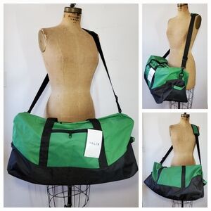 Dalix 24x12x12" NWT Duffel Bag Green Black HUGE Travel Strap Handles Full Lined